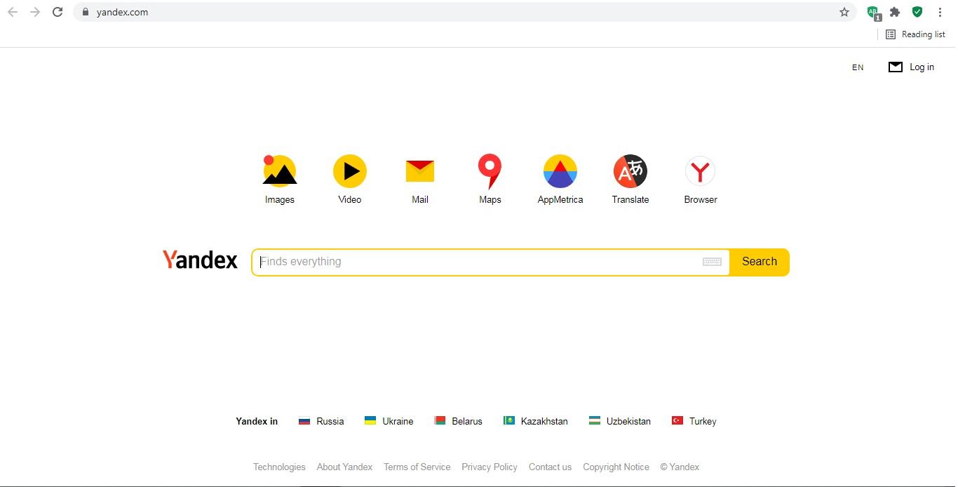 Yandex Search Engine