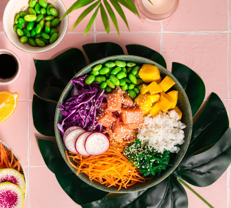 balanced meal bowl with colorful vegetables representing JalbiteHealth