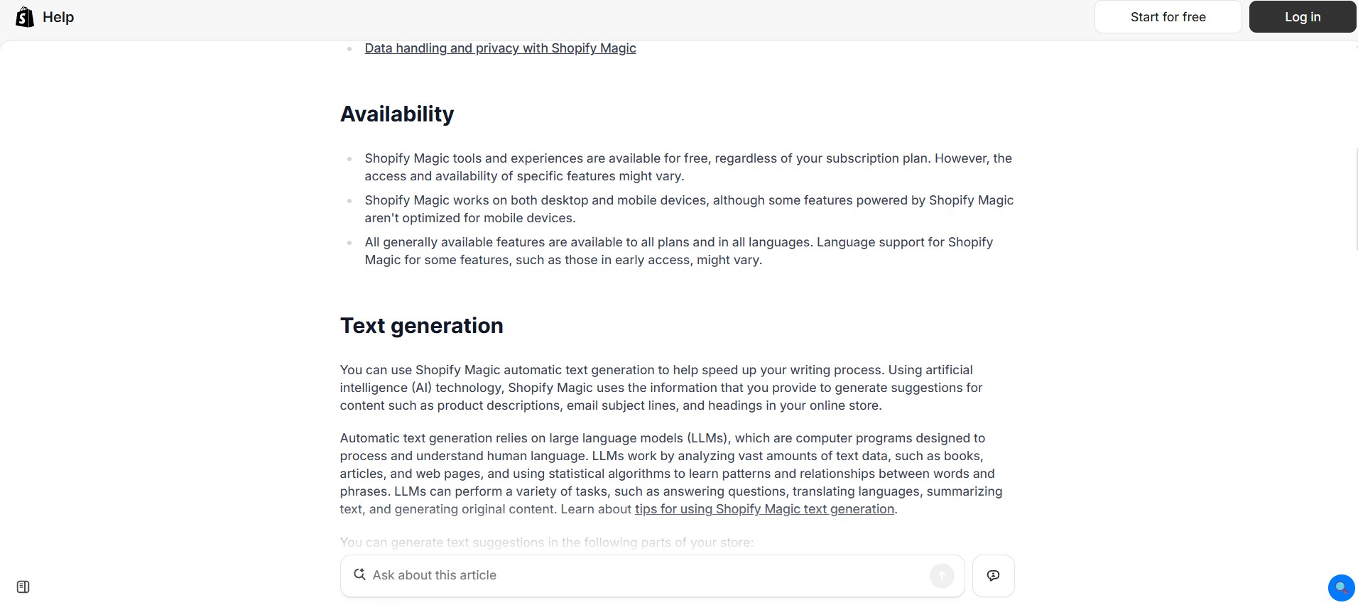 shopify magic